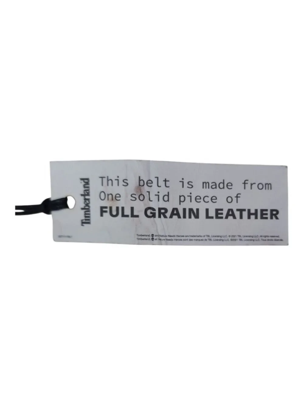 Timberland Mens Full Grain Leather Belt XL 42/44 Brown Brass Buckle 1 1/2
